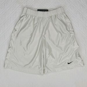 Nike Mens White Athletic Shorts Size L Basketball